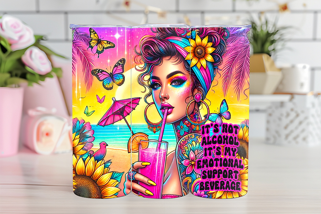 Emotional Support Beverage - 20oz TUMBLER WRAP