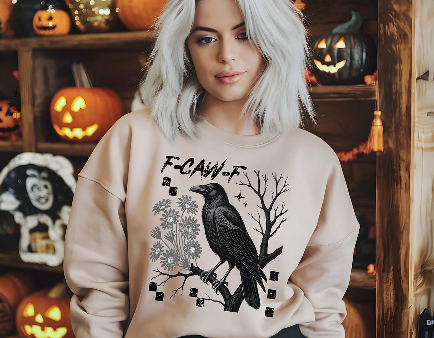 F-Caw-F Checker - Full Color DTF Transfer-2-5 Business Days