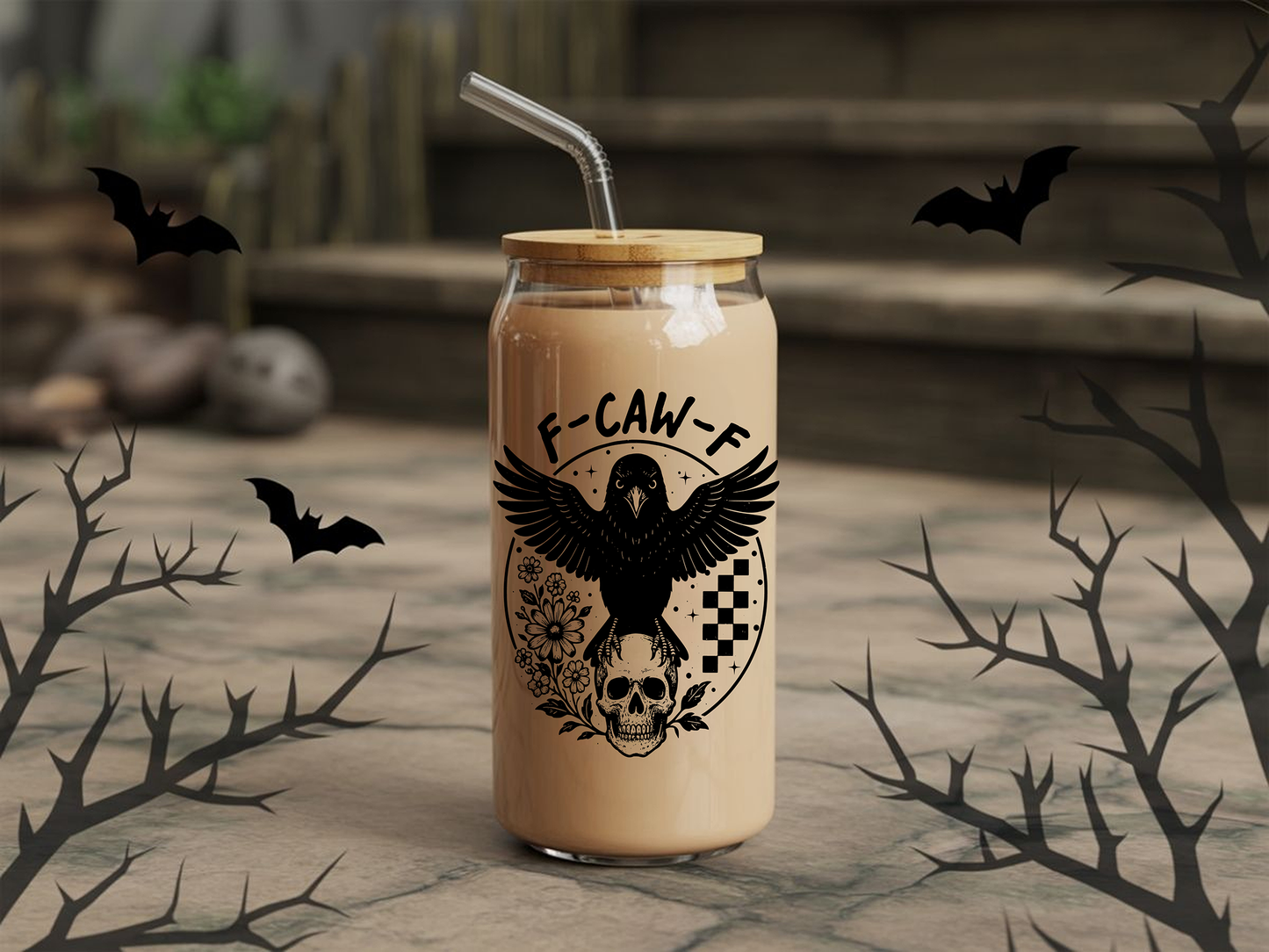 F Caww F Sticker- 16 oz UVDTF Sticker -RTS