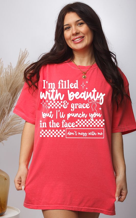 Beauty & Grace-White-DTF TRANSFER