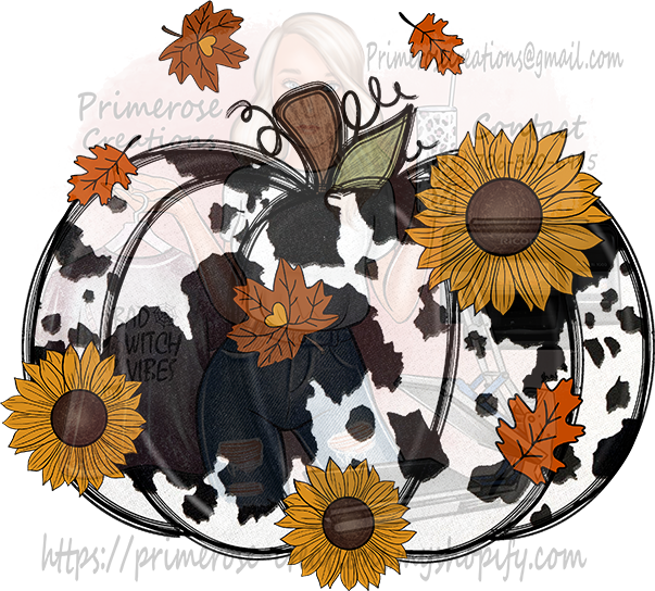 Fall Cowhide Pumpkin