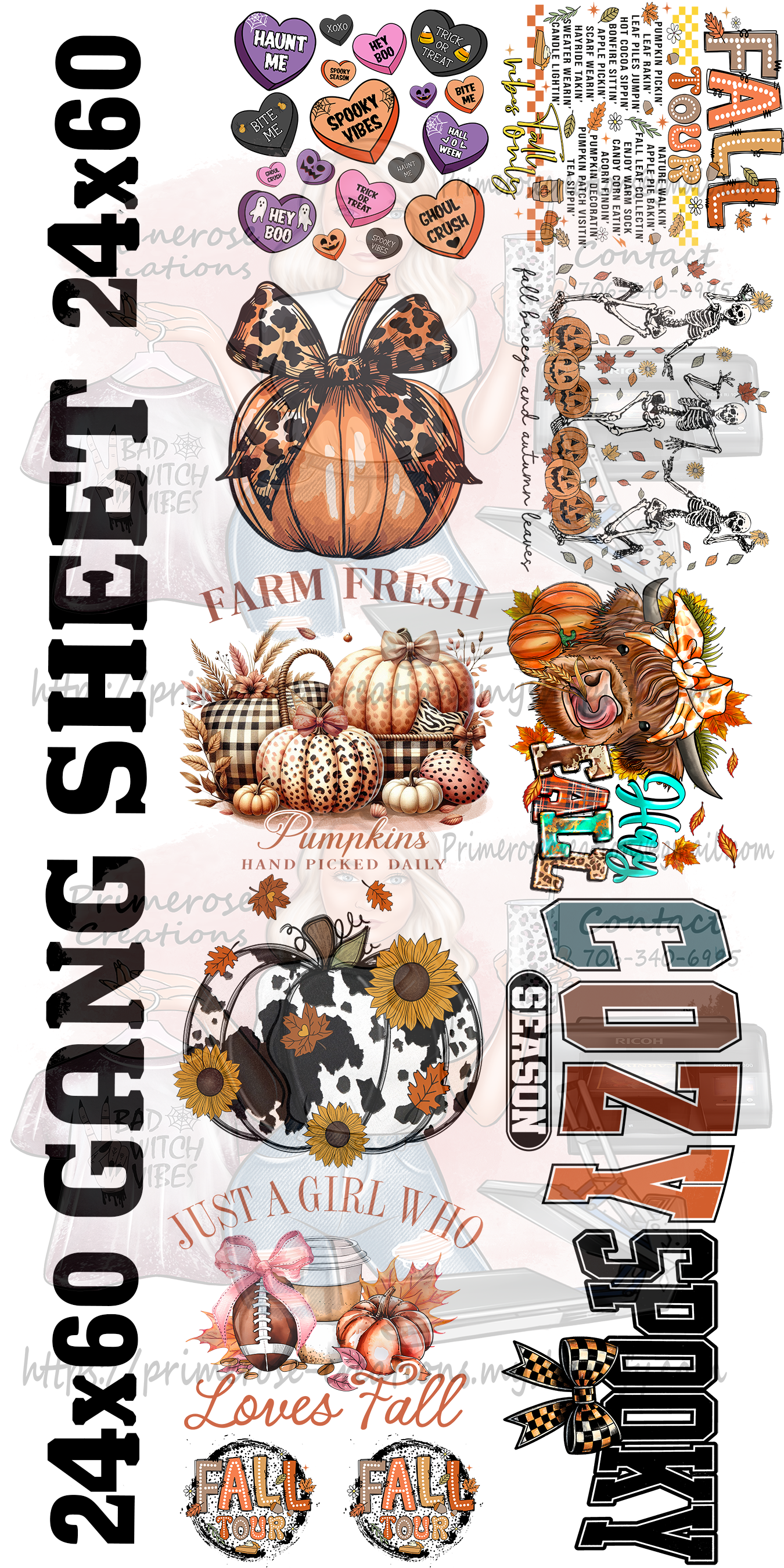 Fall Gang Sheet 20x60