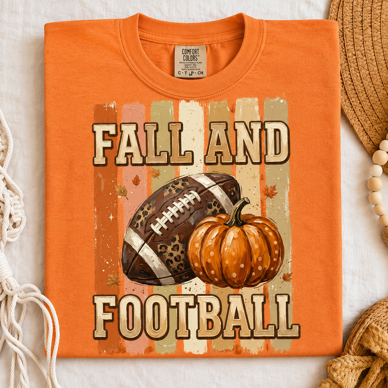 Fall and Football- Full Color - DTF Transfer - Thrifty Thursday