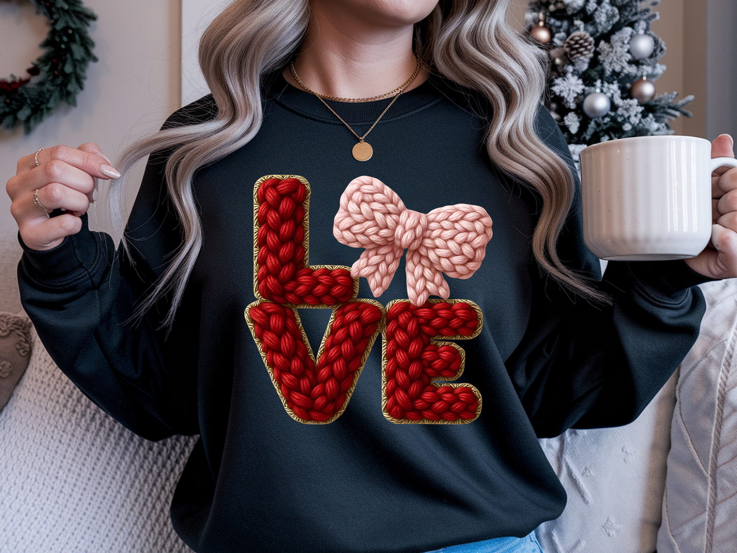 Faux Coquette LOVE-Full Color-DTF Transfer-2-5 Business Days