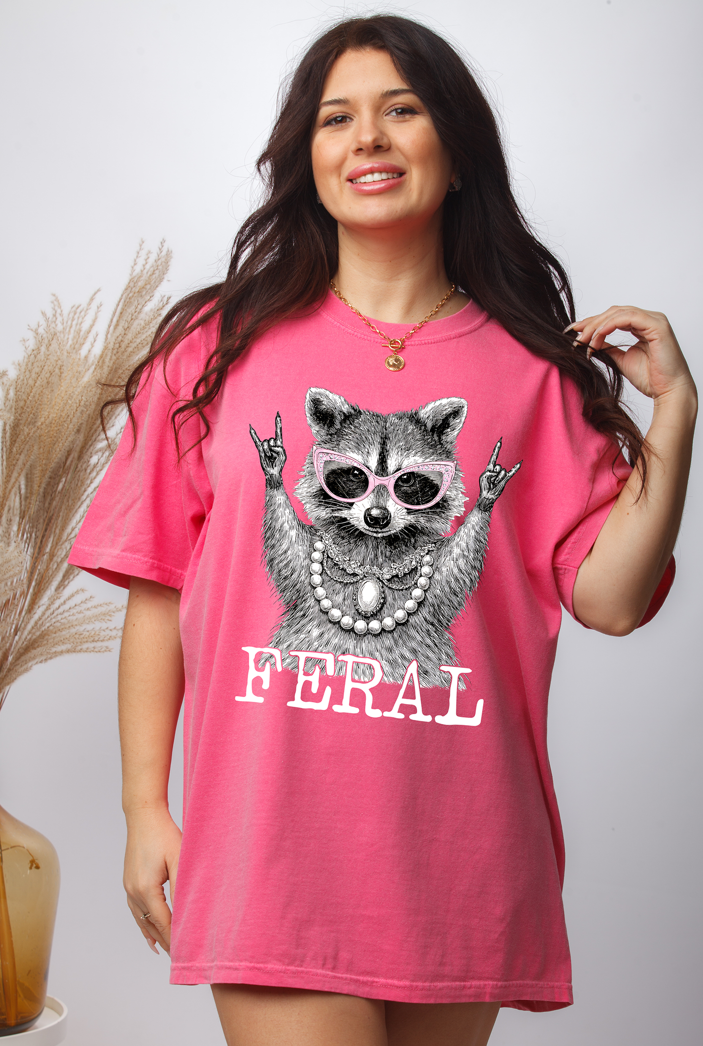 Feral Racoon - White - Full Color - DTF Transfer - 2-5 Business Days