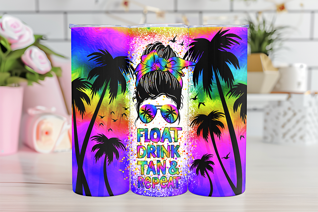 Float Drink Tan - 20oz TUMBLER WRAP