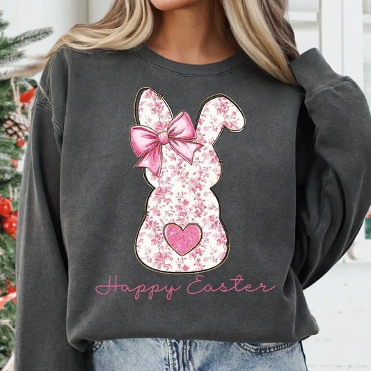 Happy Easter Floral Bunny
