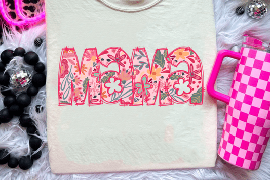 Floral Retro Mama - DTF TRANSFER