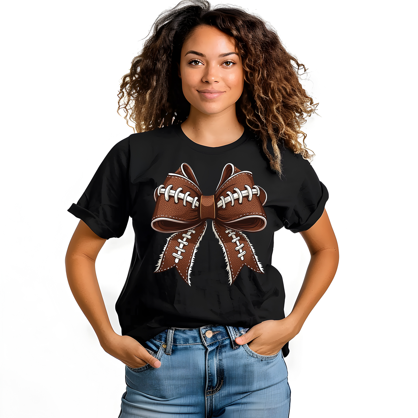 Football American Bow- Full Color- DTF TRANSFER