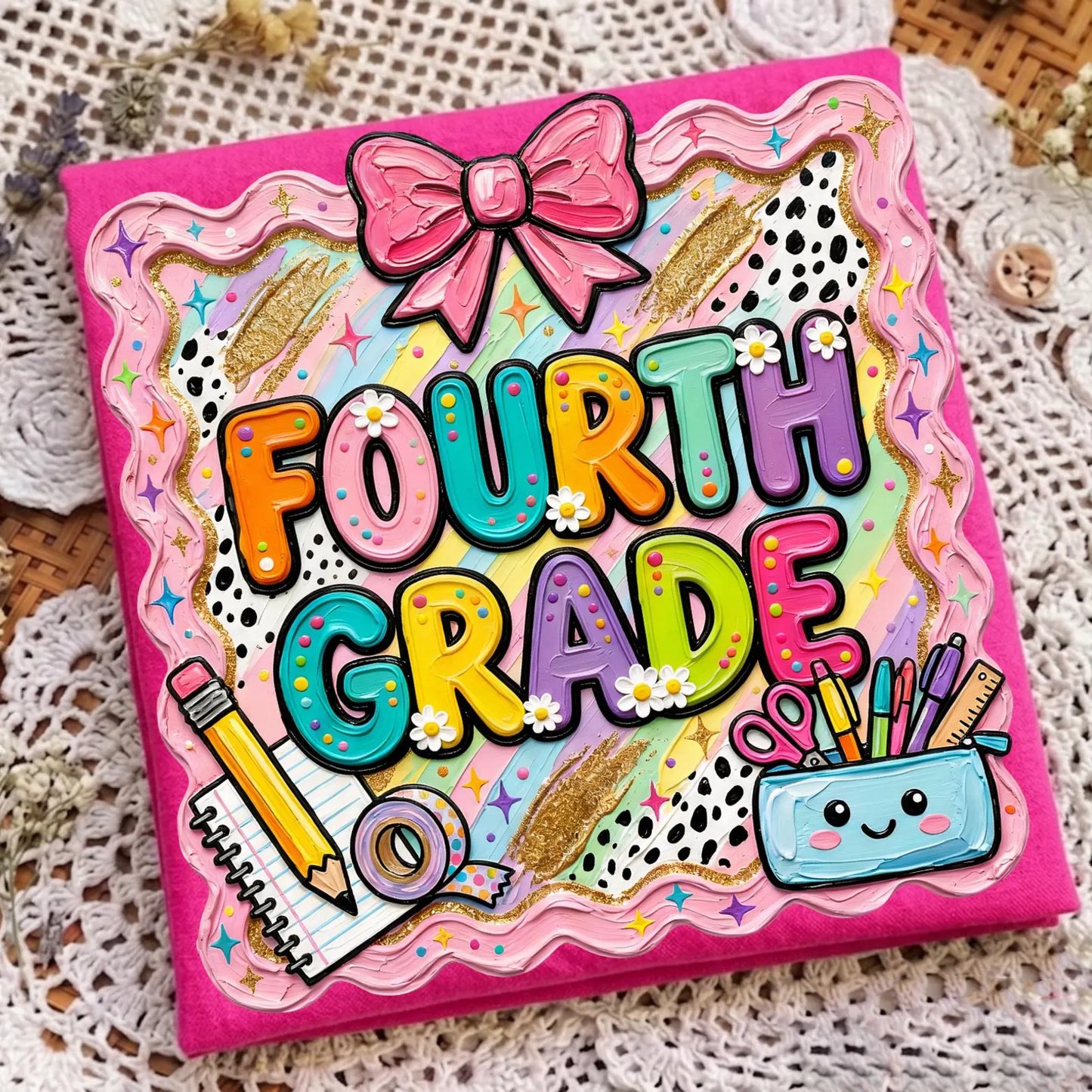 Fourth Grade - Girl Youth - Full Color DTF Transfer - Thrifty Thursday