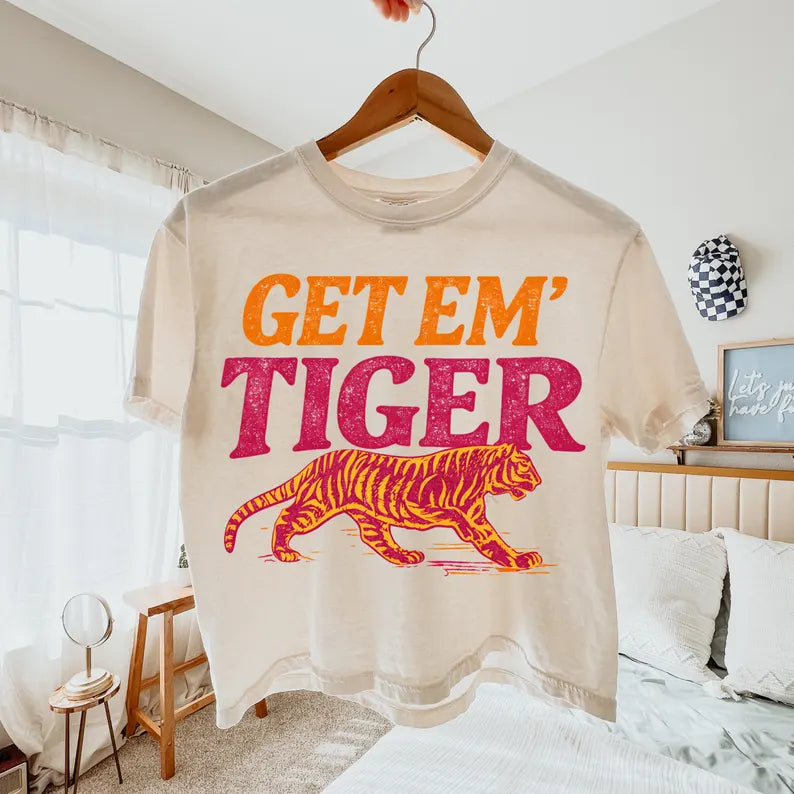 Get Em Tiger - Full Color - DTF Transfer - 2-5 Business Days