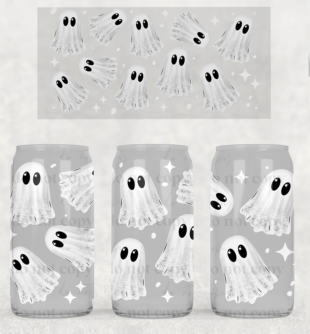 Ghosties- 16 oz UVDTF Wrap