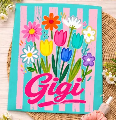 Gigi Tulips - Full Color - DTF Transfer - 2-5 Business Days