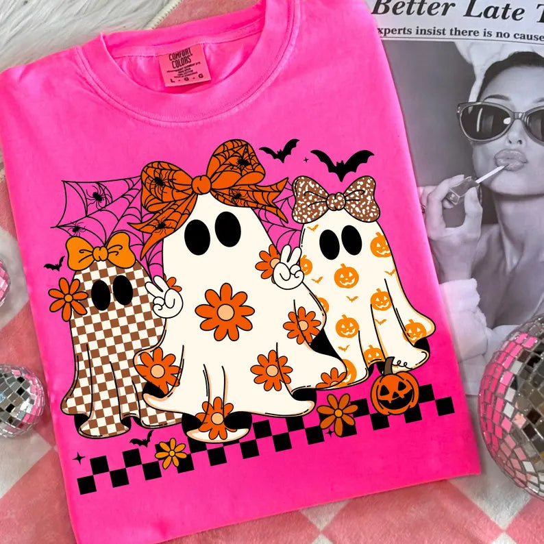 Girly Ghostie Crew - Black - Full Color- DTF Transfer-2-5 Business Day