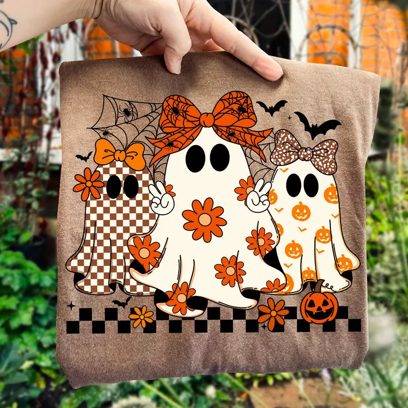 Girly Ghostie Crew - Black - Full Color- DTF Transfer-2-5 Business Day