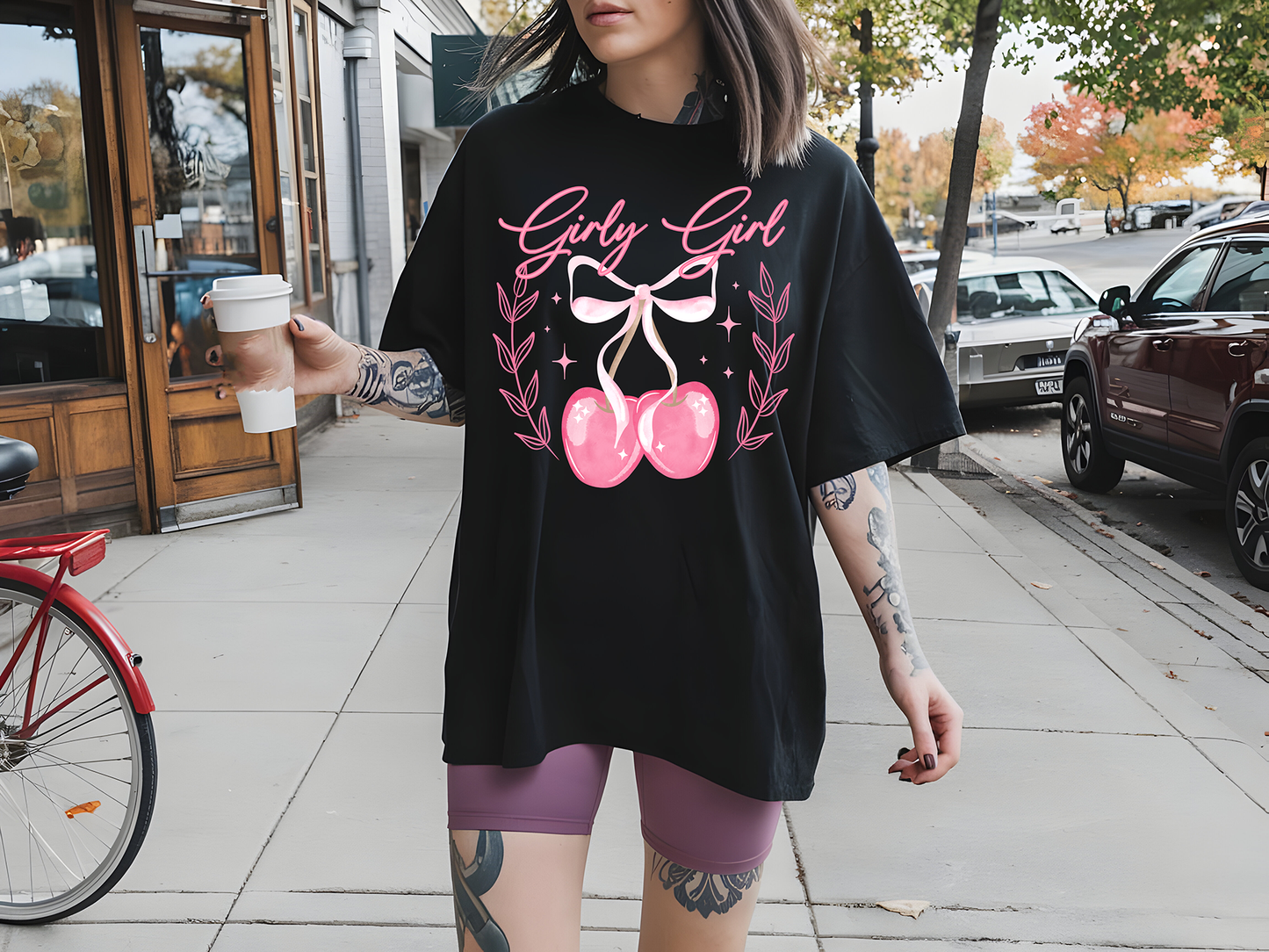 Girly Girl Cherries - DTF TRANSFER - PREORDER