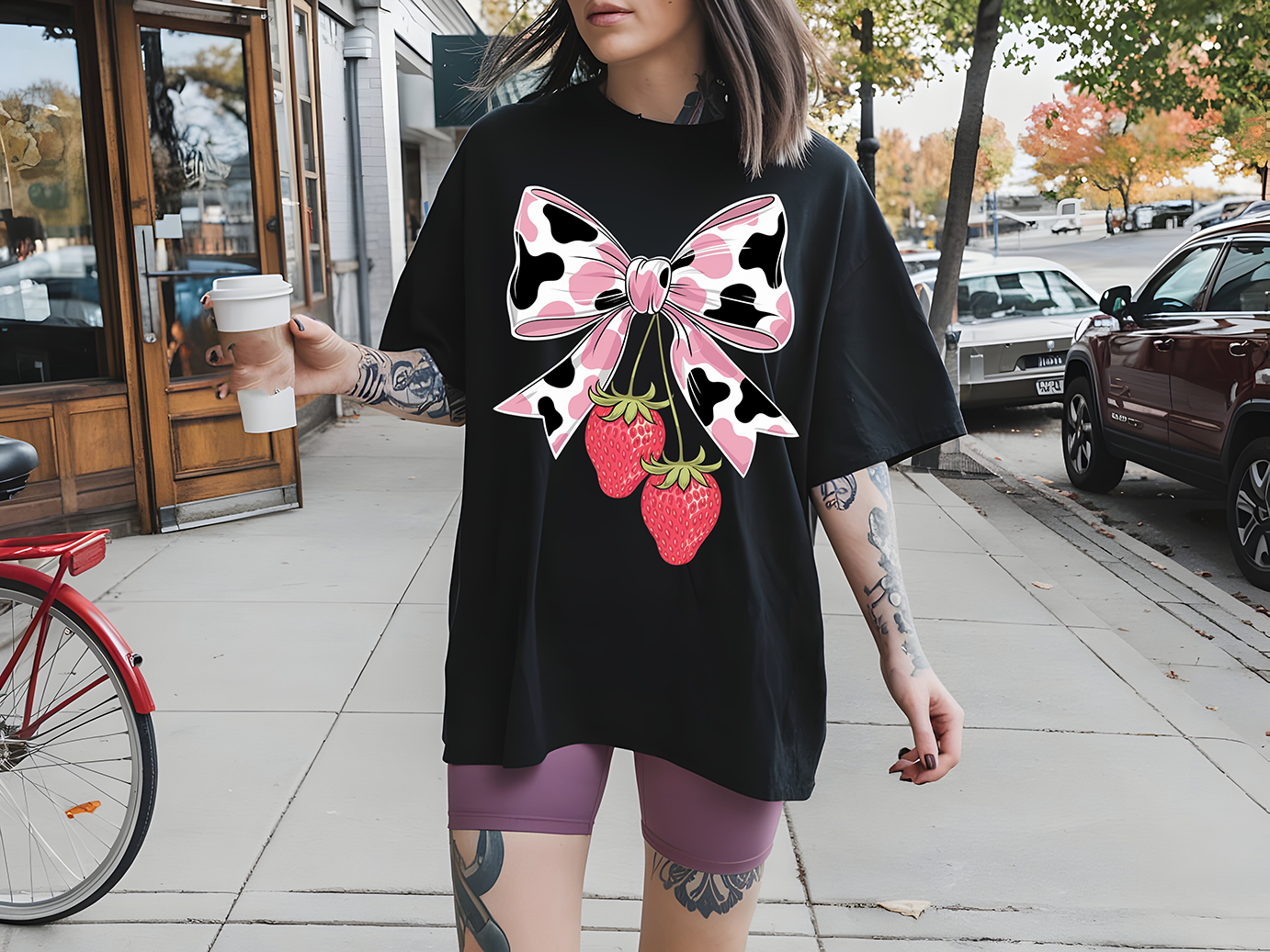Girly Strawberry Coquette - DTF TRANSFER