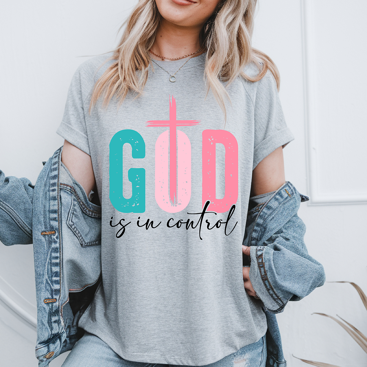 God Is in Control - Full Color - DTF TRANSFER - Wholesale