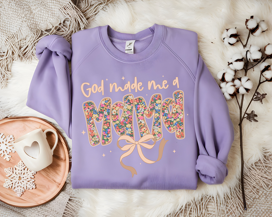 God Made Me A Mama Floral - DTF TRANSFER