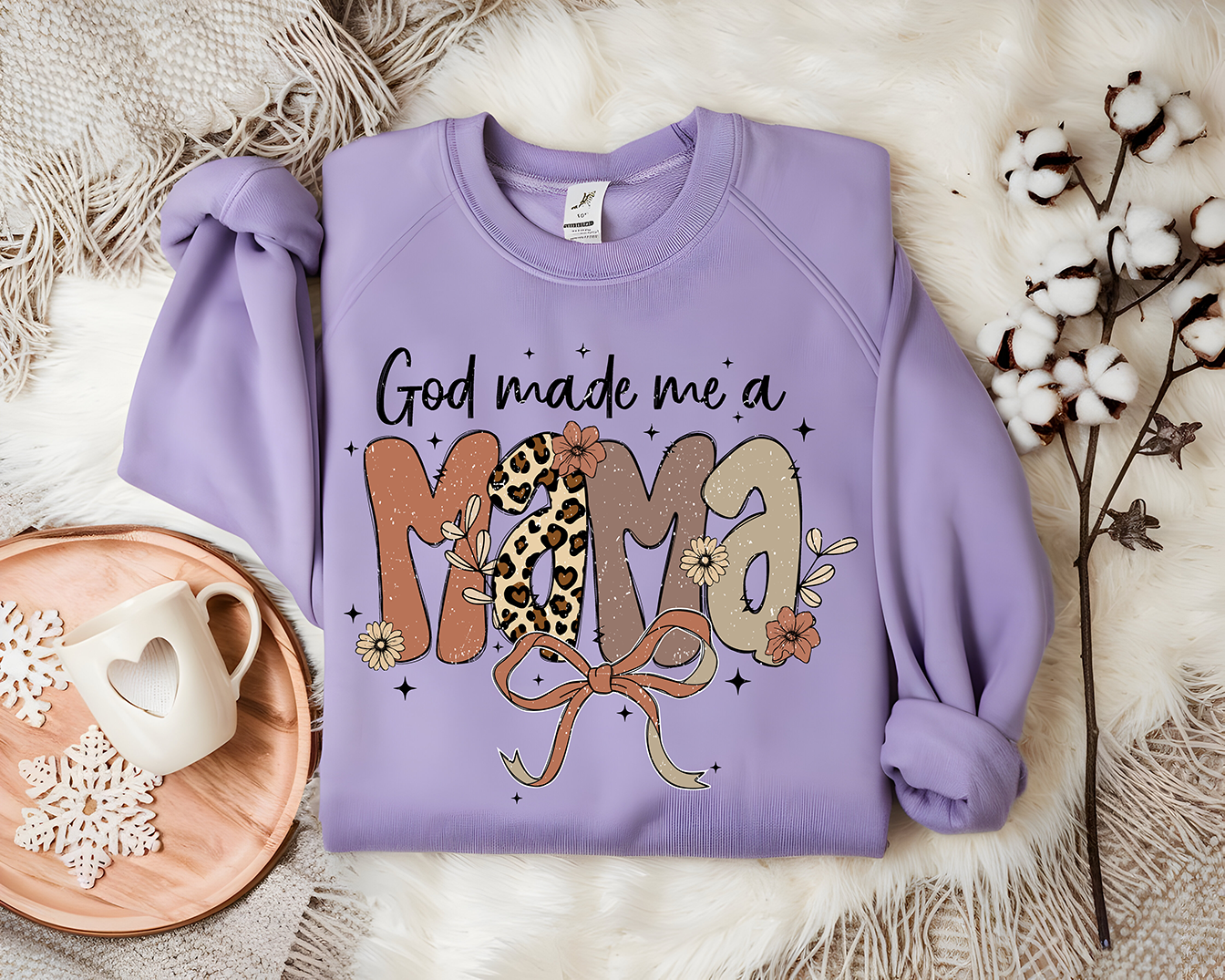 God Made Me A Mama Leopard Coquette - DTF TRANSFER