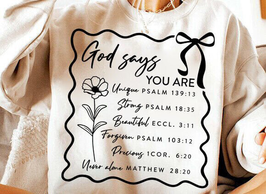 God Says Coquette - DTF TRANSFER