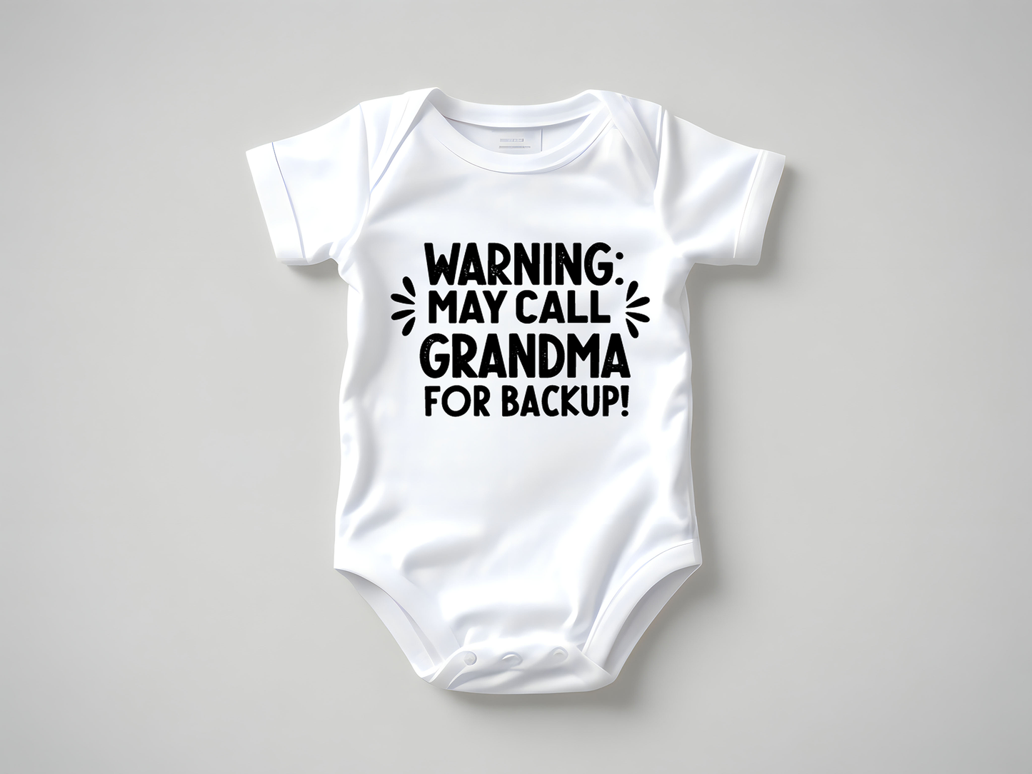 Grandma for Backup-Baby- Single Color- DTF TRANSFER