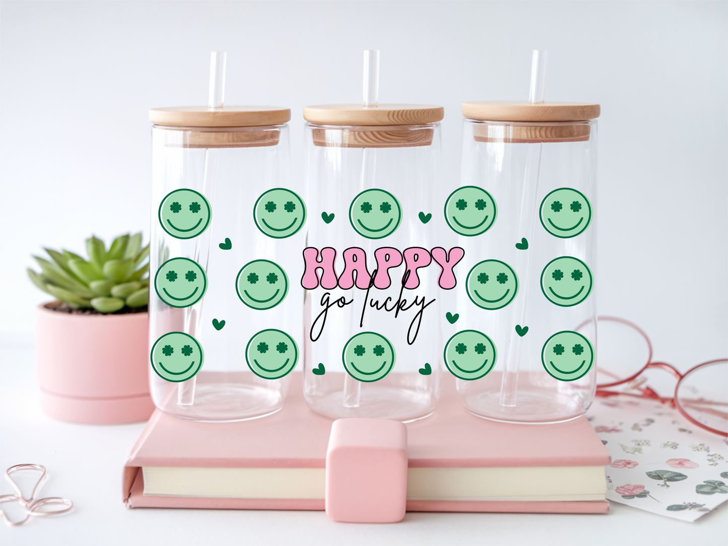 Happy Go Lucky Smilies - UVDTF Wrap