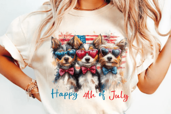 Happy 4July Puppies - DTF TRANSFER