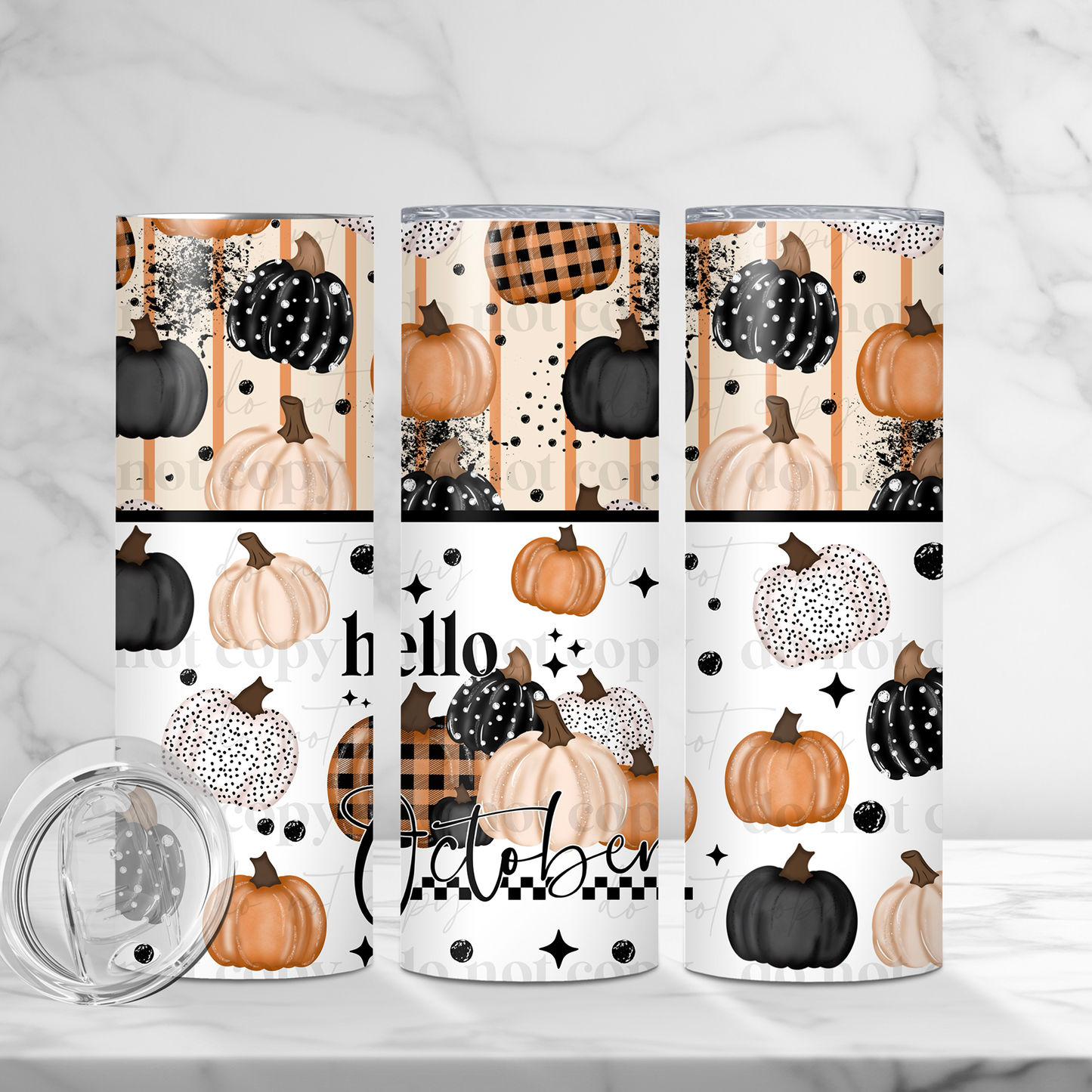 Hello October -20oz TUMBLER WRAP