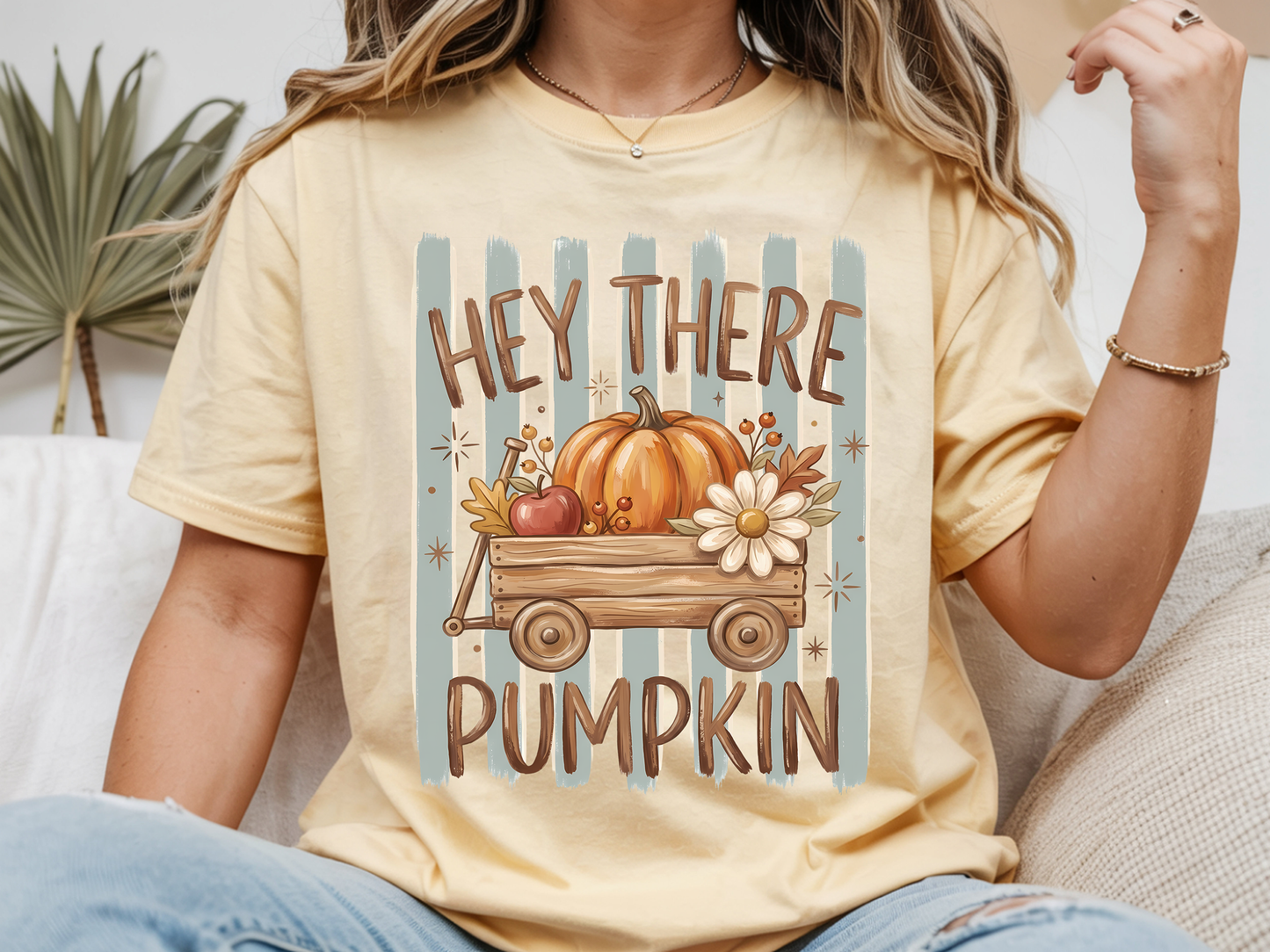 Hey There Pumpkin - Full Color - DTF Transfer - 2-5 Business Days