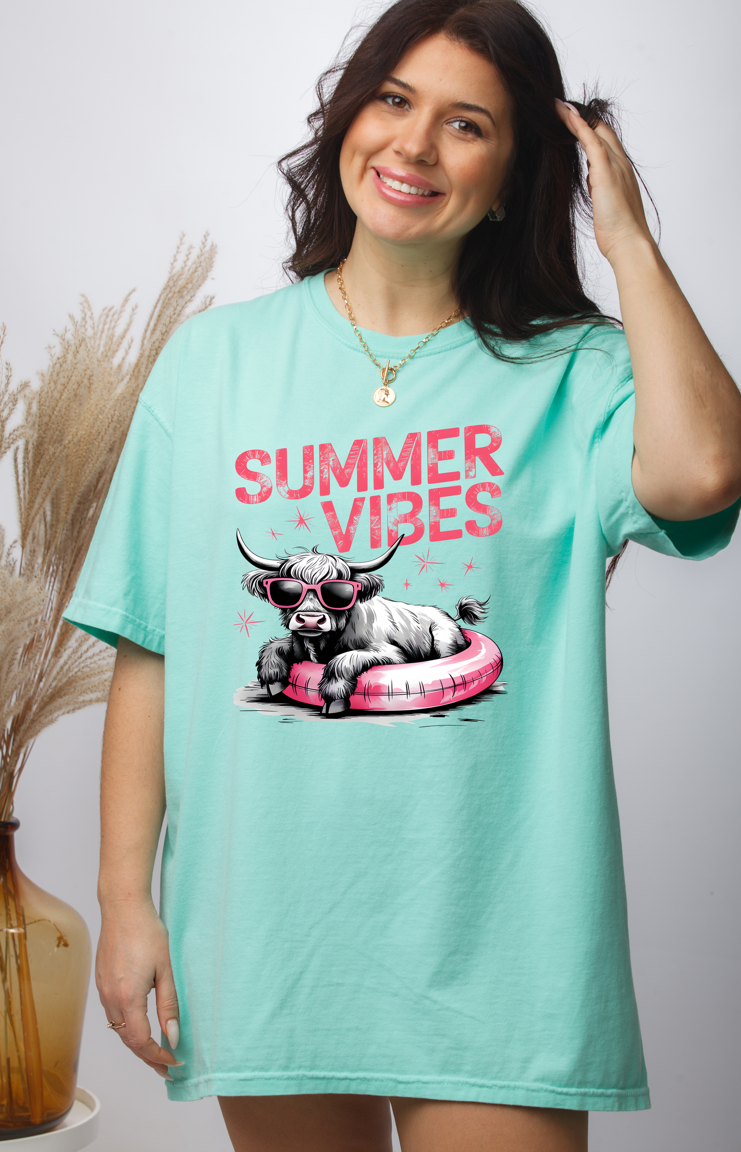 Highland Cow Summer- DTF TRANSFER
