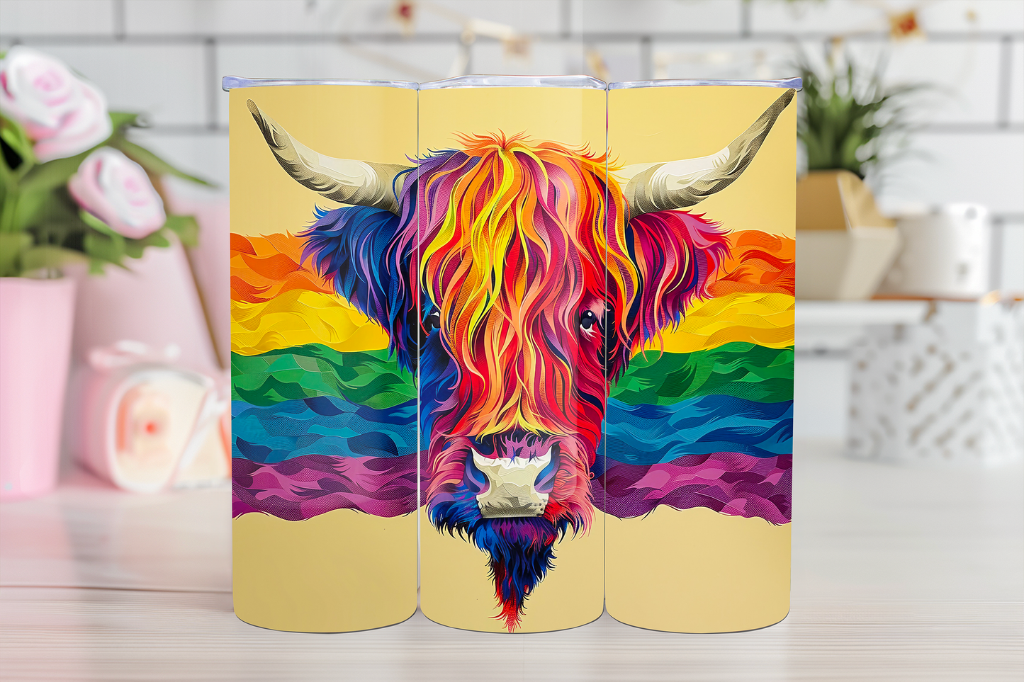 Highland Cow Pride - 20oz TUMBLER WRAP