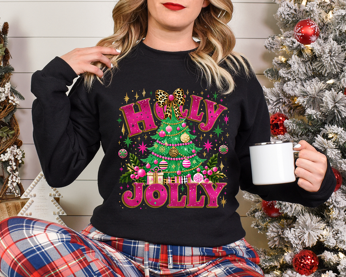 Holly Jolly Tree - Full Color DTF Transfer - Christmas In July