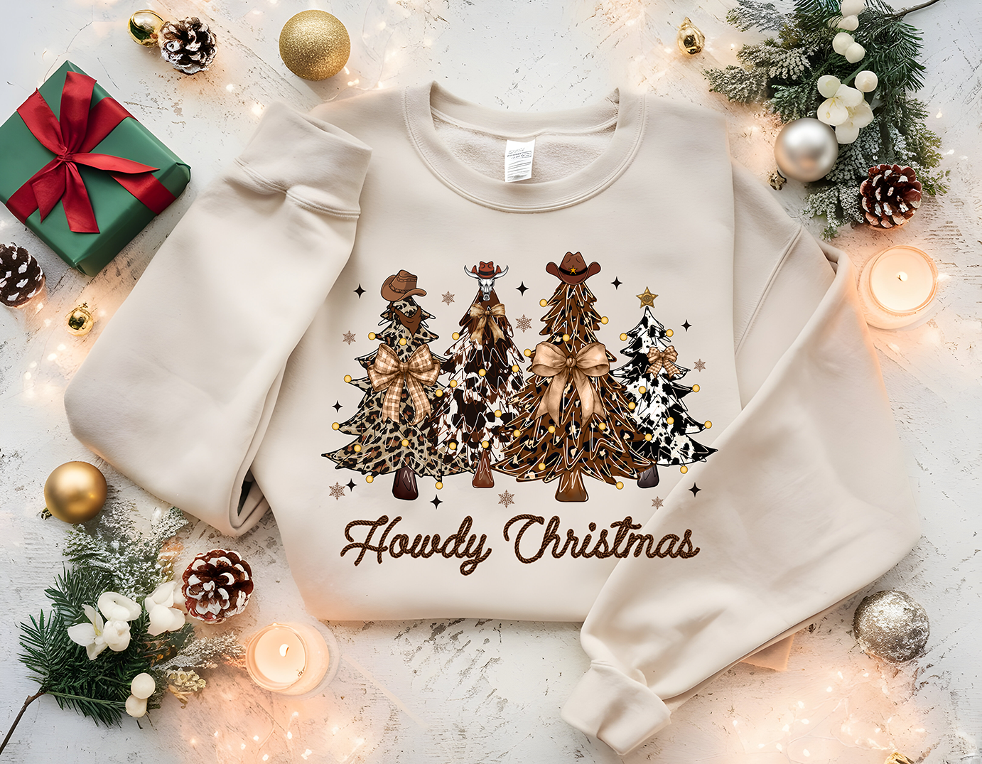 Howdy Christmas Trees-Full Color DTF Transfer - RTS#11