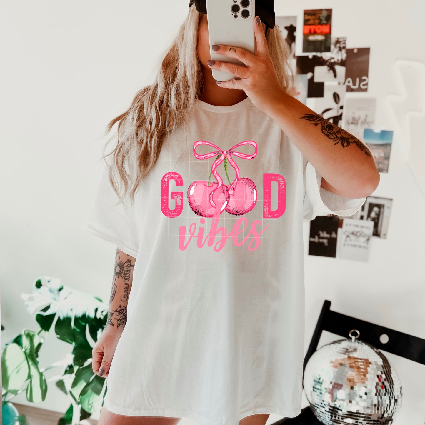 Good Vibes Cherries - Full Color DTF Transfer-Friday New Releases