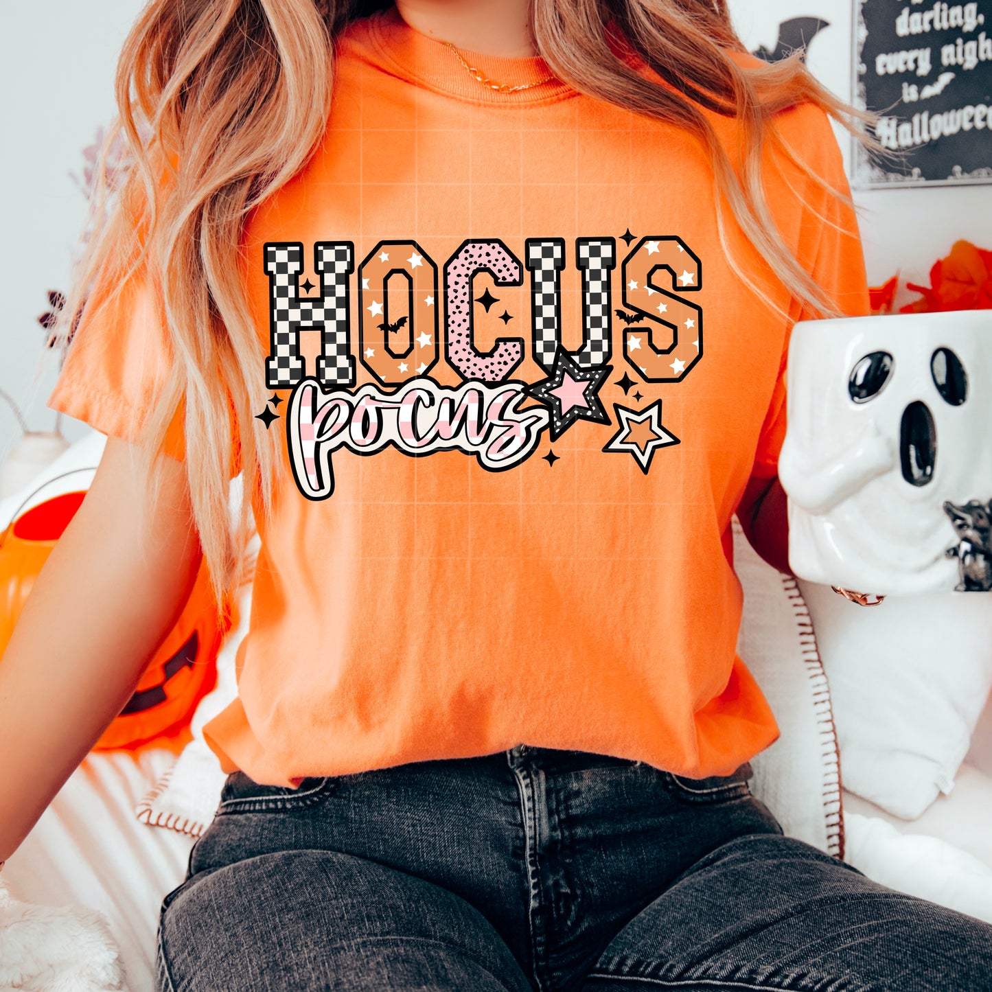 Hocus Checkered - Full Color DTF Transfer - Friday New Releases