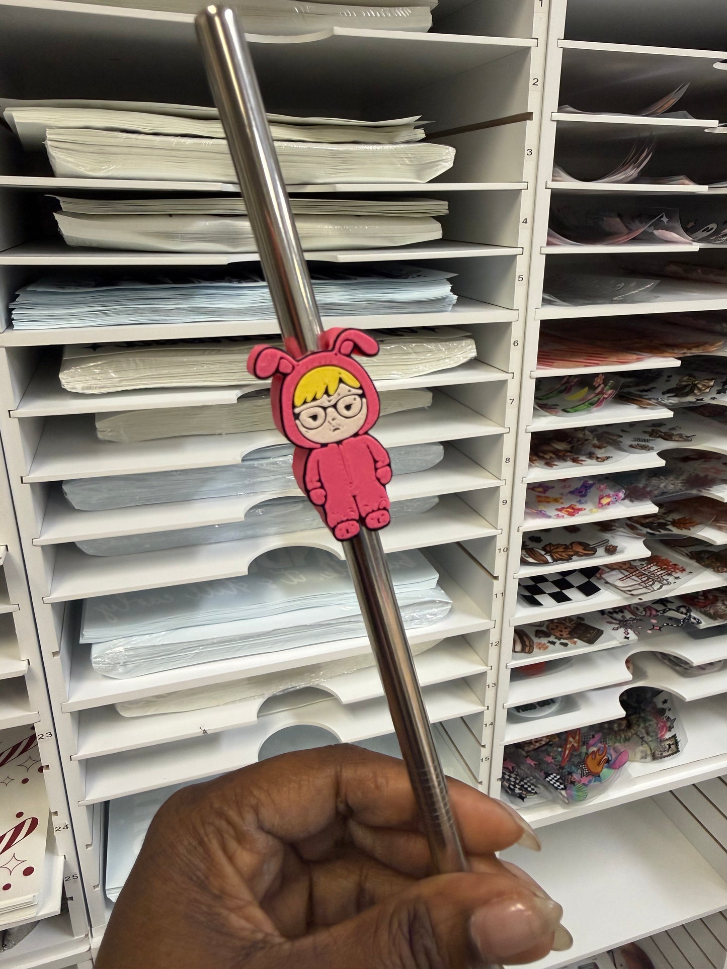 PINK GUY - 8mm Straw Topper (Standard Straw Size) Straw Not Included