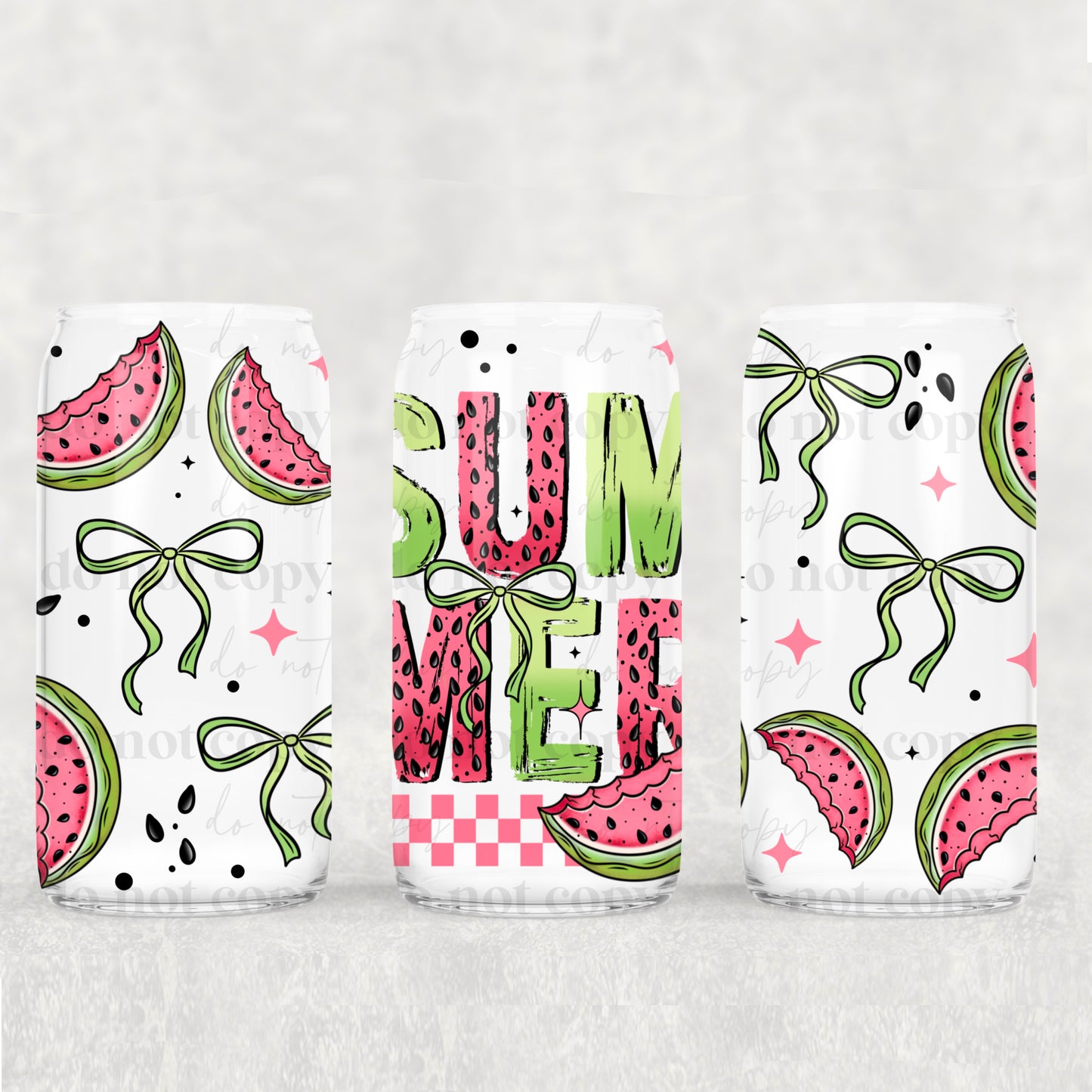 Watermelon & Bow's - UV DTF PRINT