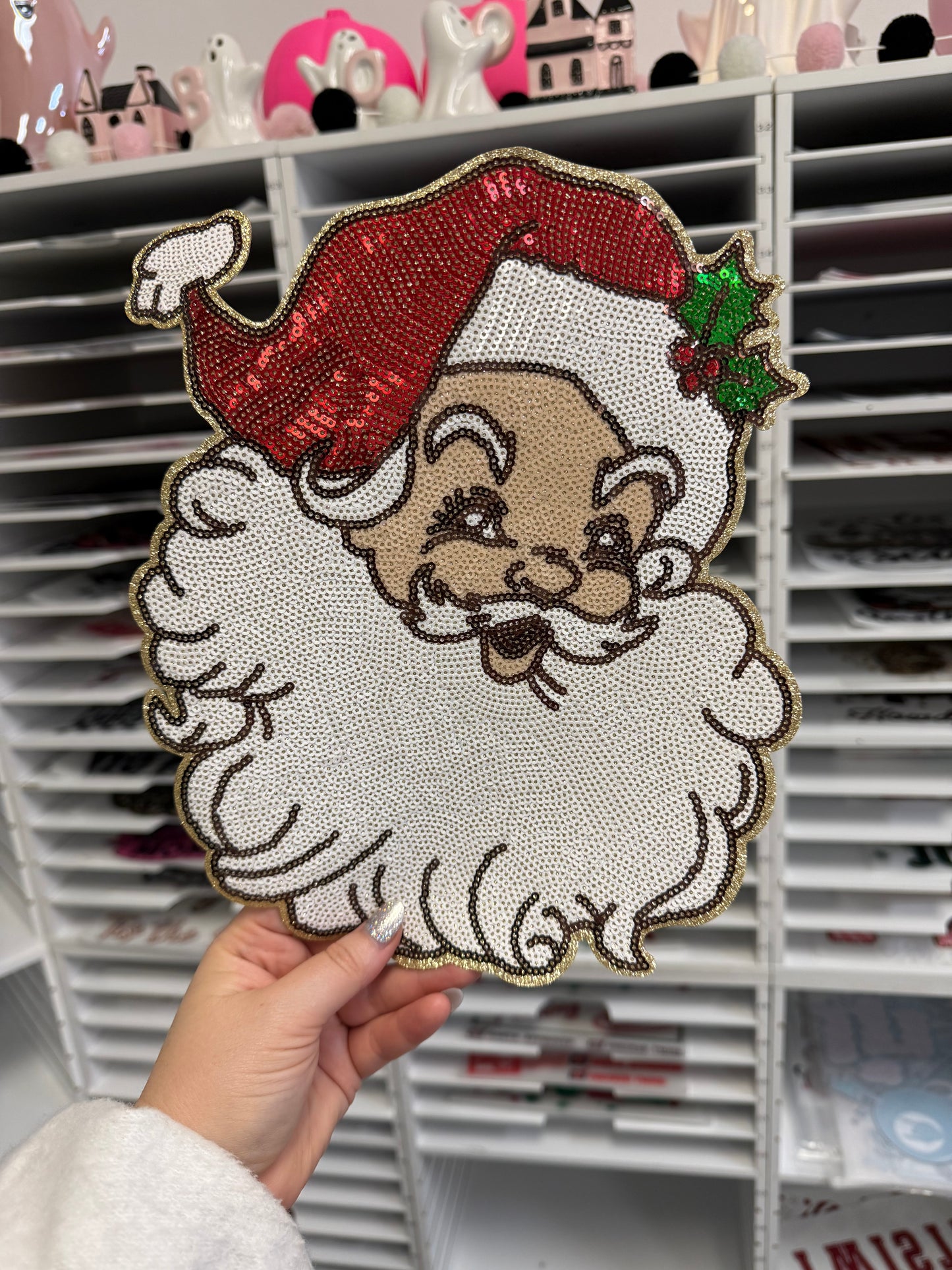 Santa - Sequin Patch - Friday New Release