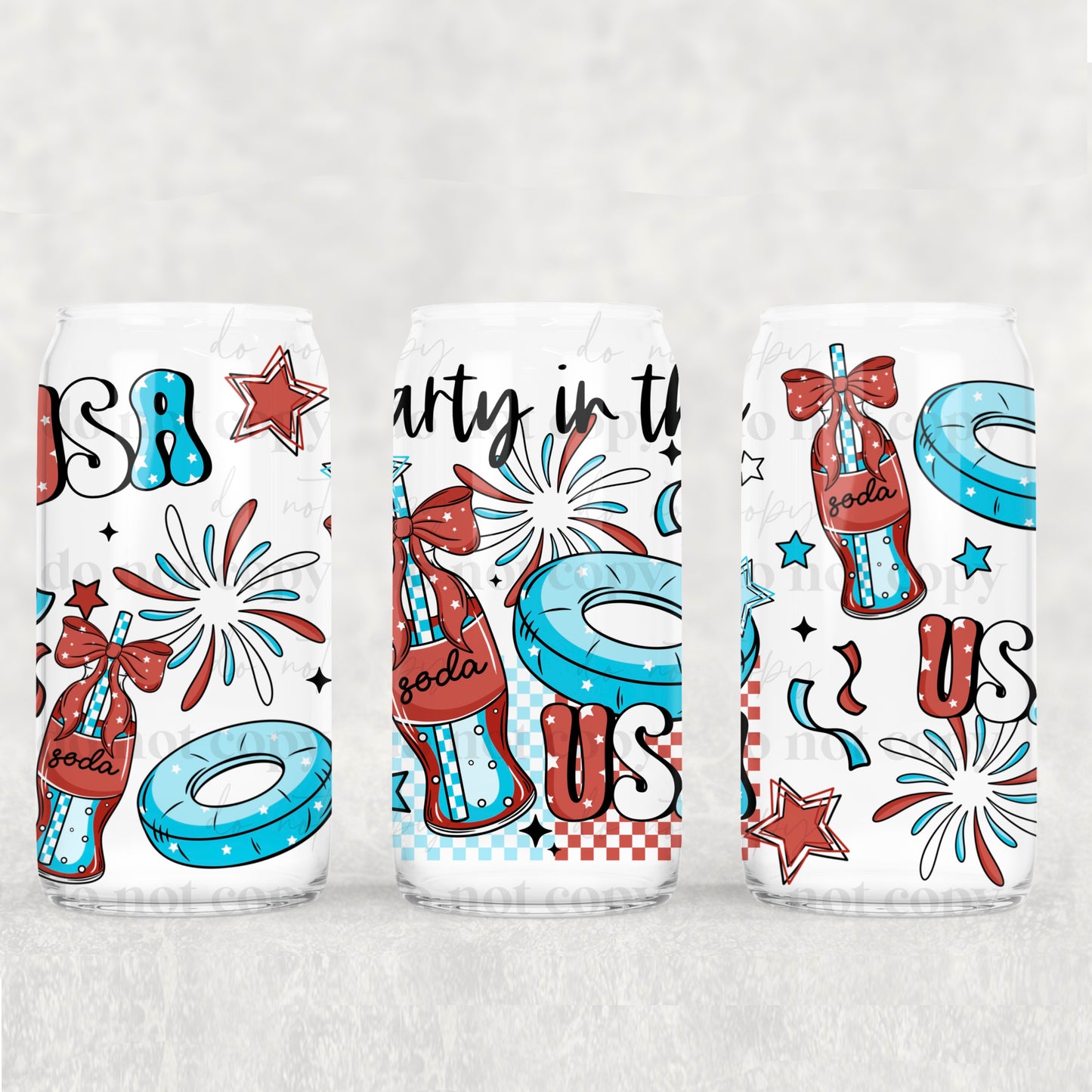 USA Party - UV DTF PRINT