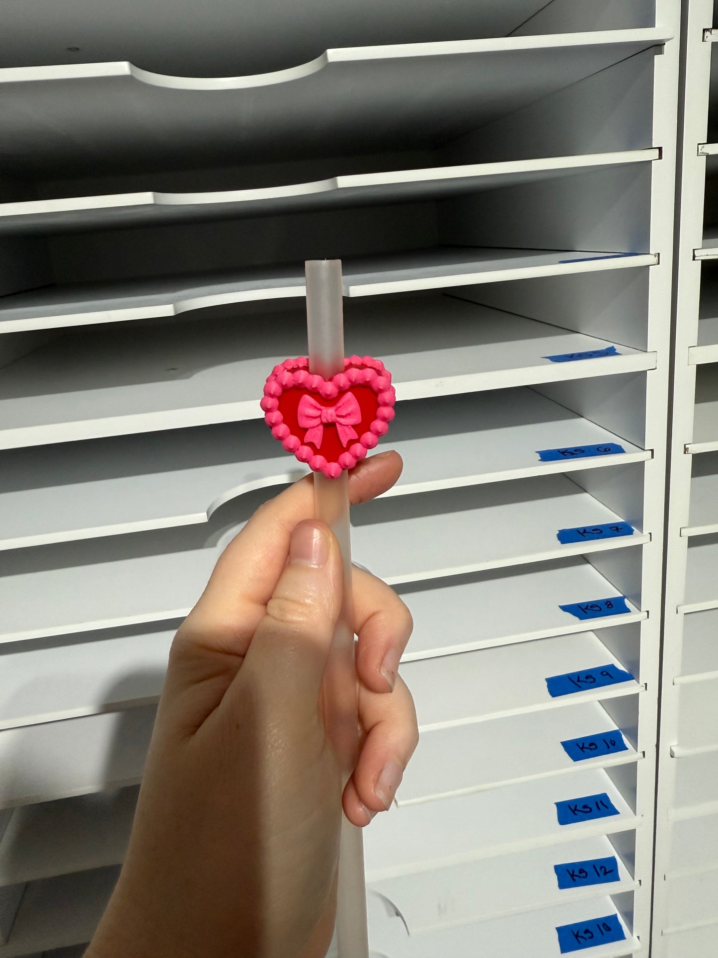 Heart- Straw Topper - Fits up to 40oz- RTS