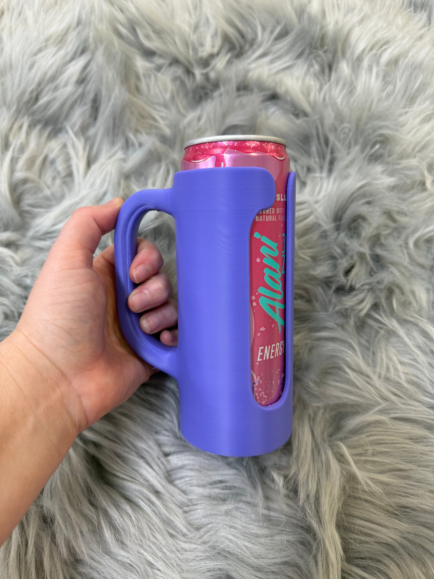 Pretty Grip Drink Holders - Purple - 12oz Can Holder With handle - RTS