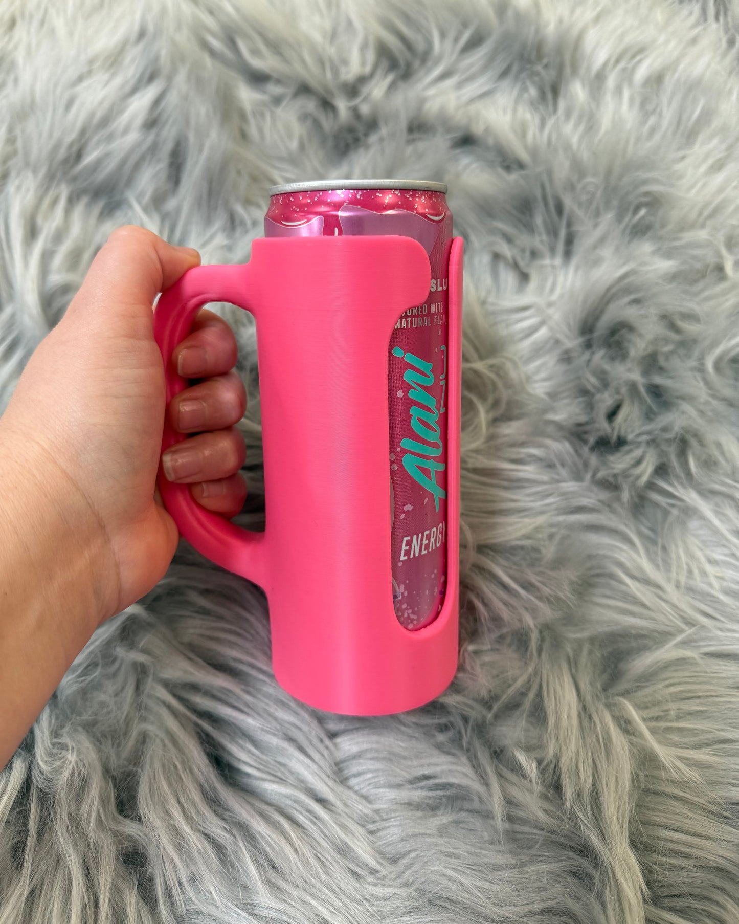 Pretty Grip Drink Holders - Pink - 12oz Can Holder With handle - RTS