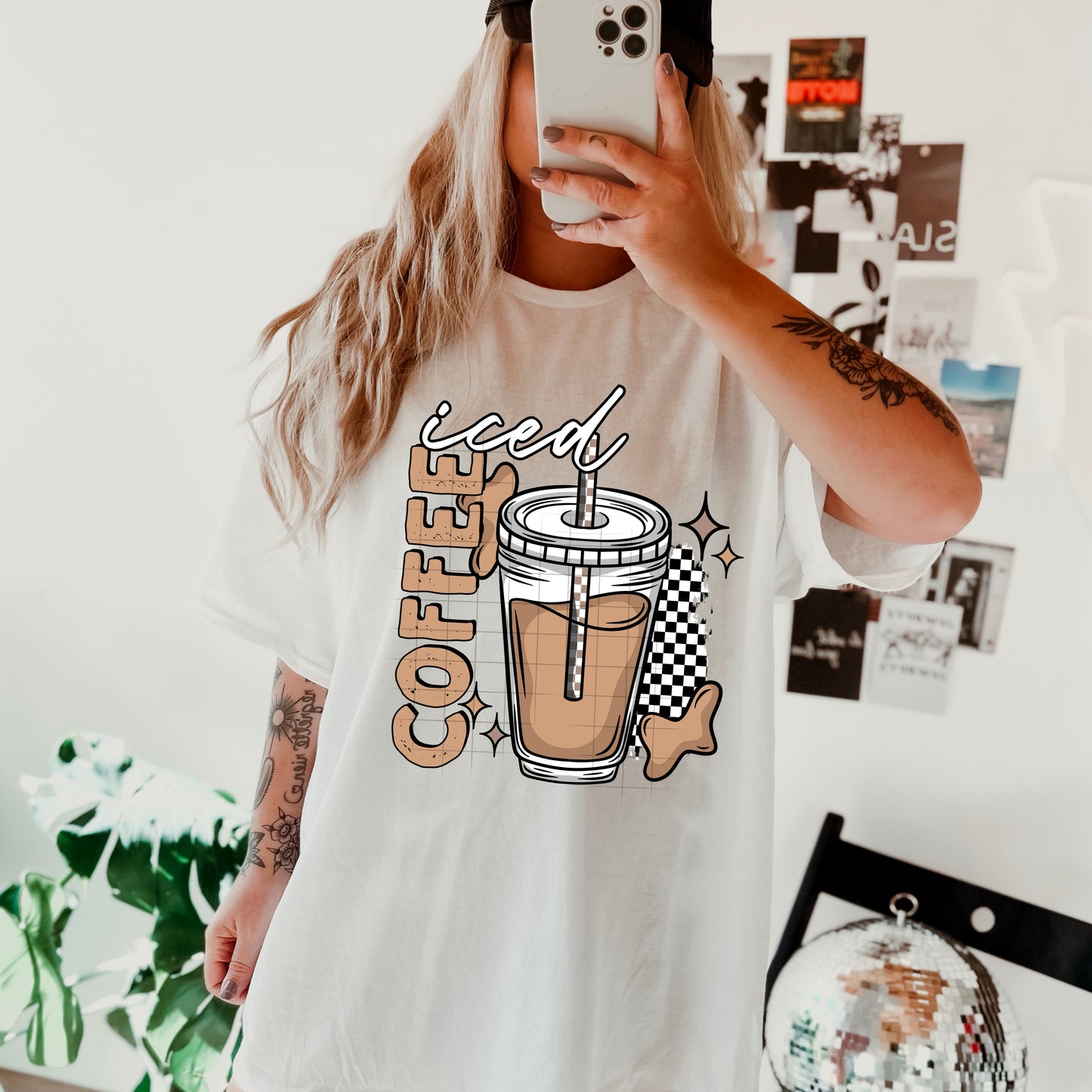 Iced Coffee - Full Color DTF Transfer -RTS-#92