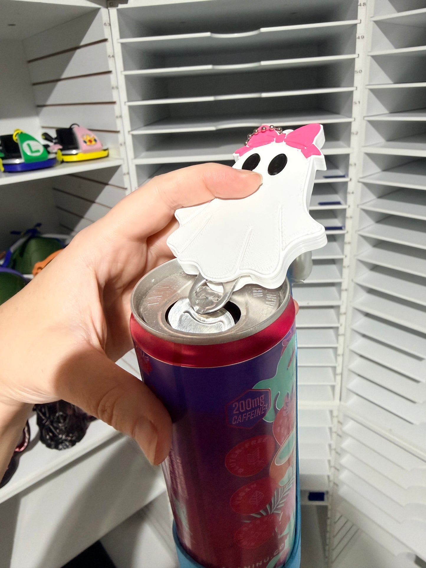 Ghost Can Tab Opener Keychain - 3D Printed - Flash Grab Friday