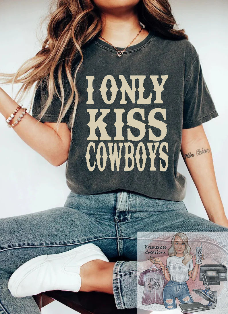 I Only Kiss Cowboys Tee
