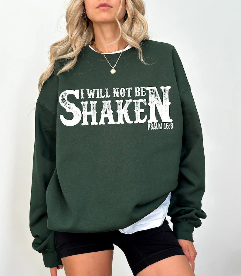 I Will Not Be Shaken White- Full Color DTF Transfer - RTS-#57