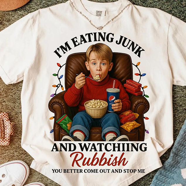 I'm Eating Junk - Full Color DTF Transfer - Christmas In July