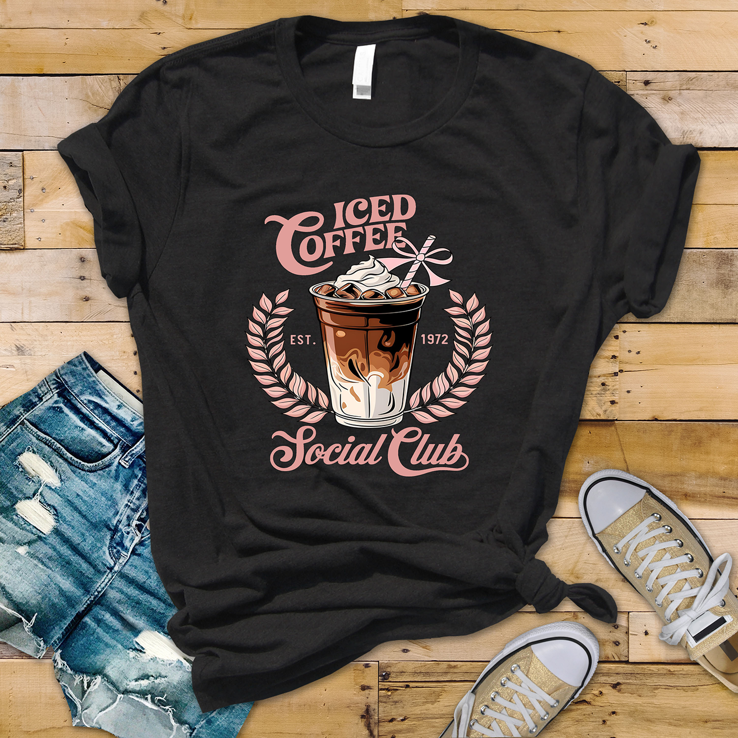 Iced Coffee Social club-Full Color-DTF Transfer