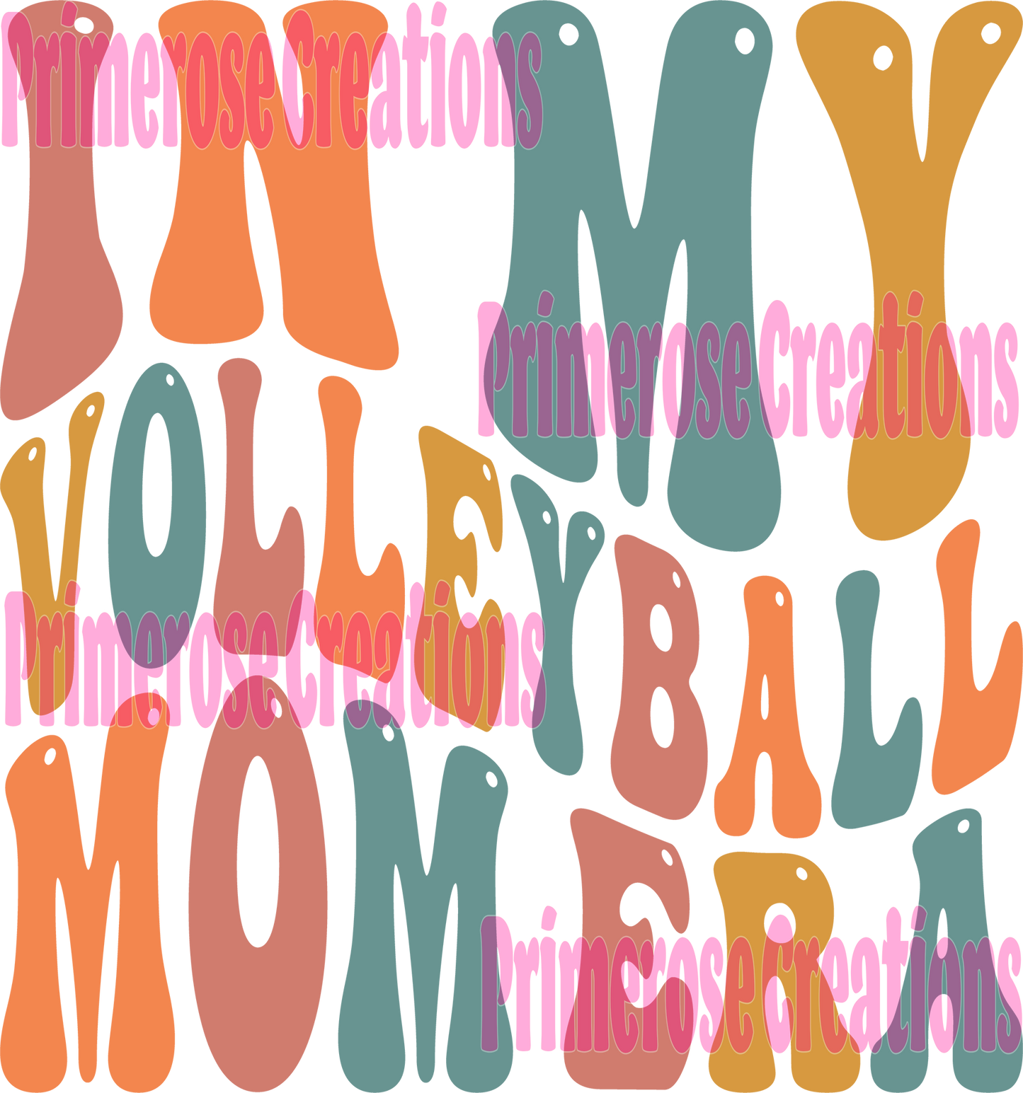 In My Volley Ball Mom Era Colorful With Pocket